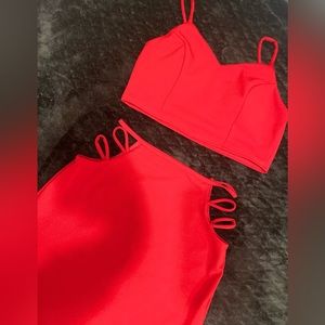 Fashion Nova red set, size L